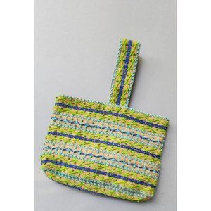 Fabric Vegan Handbag One Wrist Arm Strap Bucket Purse Wristlet